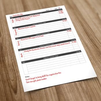 Class Homework Template for Pages and PDF