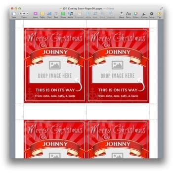 Gift On It's Way Template for Pages